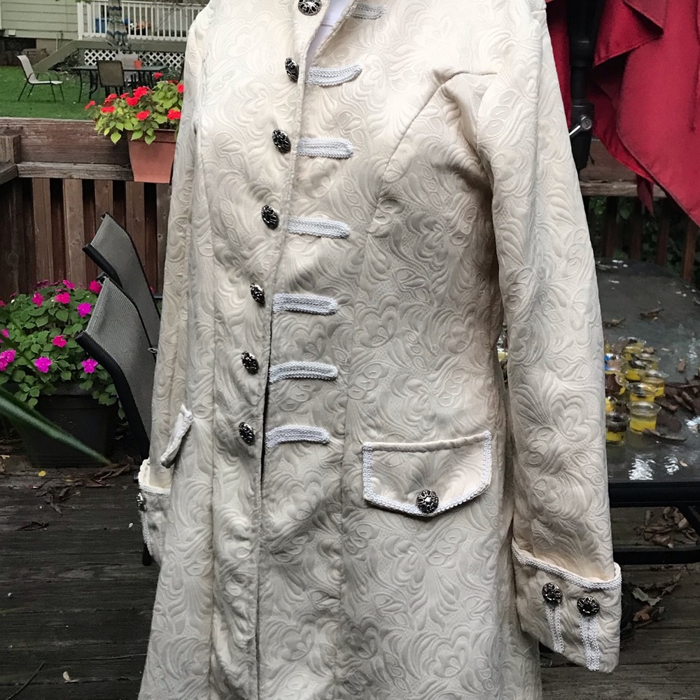 Enlightenment Renaissance Costume Coat Cream White Pirate Vampire Goth